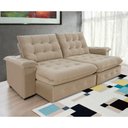 Ver imagem 3 de Sofá Coliseu 2.00m Retrátil e Reclinável Super Pillow - Bege
