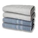 Ver imagem 1 de 4 Toalhas Super Felpudas Grande e Grossa 80x150 Azul+branco
