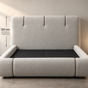 Ver imagem 6 de Conjunto Cama King Cabeceira Star Divani Bouclé Premiun Detalhes em Courino Luxouso Moderna Elegante