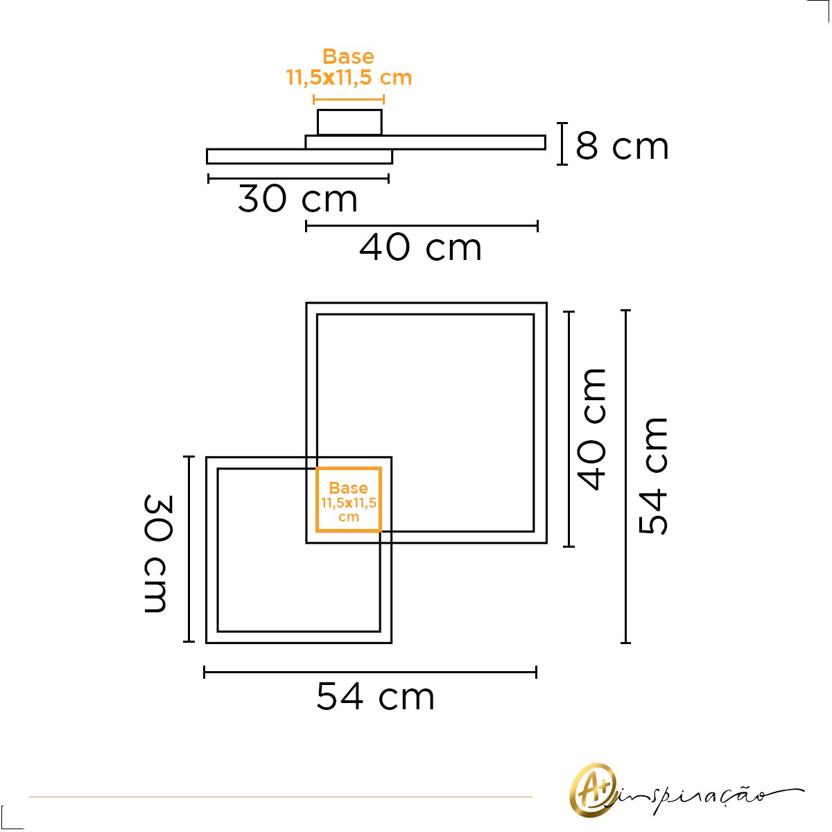 Plafon Case Branco 45w Led 3000k Luz Quente 824/30/40 - 5