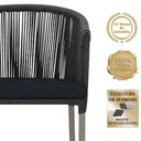 Ver imagem 3 de 6 Cadeiras de Jantar Noronha Fendi Corda Náutica E12 Trama Preto