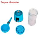 Ver imagem 3 de Mini Liquidificador Portátil Recarregável Usb 4 Lâminas 380