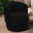 Ver imagem 6 de Kit 02 Poltronas Decorativas Aisha Orgânica Suede Preto - Desk Design