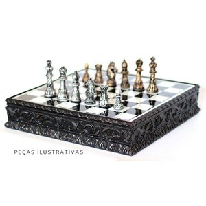 Tabuleiro de Xadrez com Estojo Ornato 764