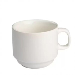 Jogo 12 Xicaras Cha Branca S/pires Empilhavel 200ml Porcelart