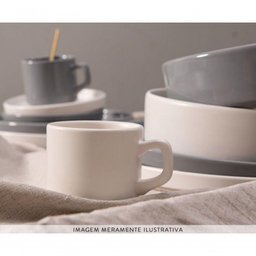 Jogo 12 Xicaras Cha Branca S/pires Empilhavel 200ml Porcelart - 2