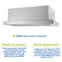 Ver imagem 4 de Depurador Exaustor de Ar Retrátil 60 Cm Parede Cozinha Inox 127v Philco