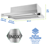 Depurador Exaustor de Ar Retrátil 60 Cm Parede Cozinha Inox 127v Philco - 5