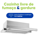 Ver imagem 2 de Depurador Exaustor de Ar Retrátil 60 Cm Parede Cozinha Inox 127v Philco