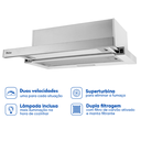 Ver imagem 3 de Depurador Exaustor de Ar Retrátil 60 Cm Parede Cozinha Inox 127v Philco