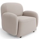 Ver mais imagens de Kit 02 Poltronas Decorativa Orgânica para Sala Living Morelo M05 Bouclê Bege Claro - Lyam Decor