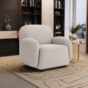 Ver imagem 3 de Kit 02 Poltronas Decorativa Orgânica para Sala Living Morelo M05 Bouclê Bege Claro - Lyam Decor
