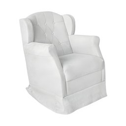 Poltrona Amamentação Cadeira Reforçada Balanço e Puff Lile Corino:branco - 7 Poltrona Amamentação Cadeira Reforçada Balanço e Puff Lile Corino:branco - 7