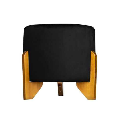 Puff Banqueta Catar Luxo Decorativo - Suede Preto