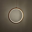 Ver imagem 2 de Pendente Redondo Dourado com Cristais Acrílico 20cm Led 15w 3200k Bivolt Paris Luz