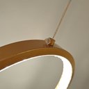 Ver imagem 4 de Pendente Redondo Dourado com Cristais Acrílico 20cm Led 15w 3200k Bivolt Paris Luz