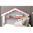 Ver imagem 3 de Mini Cama Infantil Casinha Princesa Quarto Branco Rosa