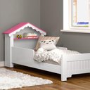 Ver imagem 1 de Mini Cama Infantil Casinha Princesa Quarto Branco Rosa