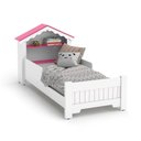 Ver imagem 2 de Mini Cama Infantil Casinha Princesa Quarto Branco Rosa