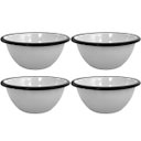 Ver imagem 1 de Conjunto 4 Tigelas Esmaltadas Ágata 500ml Bowls para Servir Esmaltados Silva Branco