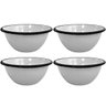 Conjunto 4 Tigelas Esmaltadas Ágata 500ml Bowls para Servir Esmaltados Silva Branco - 1