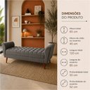 Ver imagem 3 de Recamier 120 cm Confortável com Estrutura Resistente no Cinza Escuro