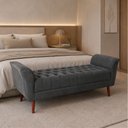 Ver imagem 2 de Recamier 120 cm Confortável com Estrutura Resistente no Cinza Escuro