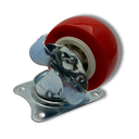 Ver imagem 6 de Rodízio Rodinha Giratório Placa Base Aço Roda Pp Vermelho Diâmetro 50mm 2" C/ Freio