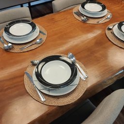 Prato Porcelana Germer Fundo Preto Redondo 23cm Nero com Estampa Mármore - 7