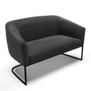 Ver imagem 6 de Sofá Namoradeira e 2 Poltronas Base Industrial Preto Stella Suede D03 - D'Rossi Cor Preto