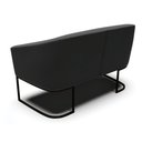 Ver imagem 4 de Sofá Namoradeira e 2 Poltronas Base Industrial Preto Stella Suede D03 - D'Rossi Cor Preto