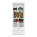 Ver imagem 3 de Guarda Roupa Roupeiro Chiara 2 Portas 2 Gavetas para Quarto Infantil Branco Phoenix Baby