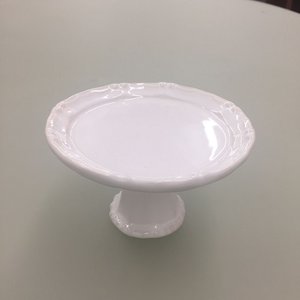 Mini Porta Doce com Pé Cristal Branco