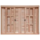 Ver imagem 4 de Janela de Madeira Veneziana de Correr Reto Eucalipto Bat de 14 Cm Linha Pop-1.80(l)x1.00(a)