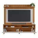 Ver imagem 6 de Estante Ripado para TV até 65 Polegadas 183CMX188,5cm Detalhe da Nt 1340 Marrom