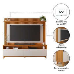 Estante para TV até 65 Polegadas com Detalhe Ripado da NT 1340 - 10