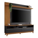 Ver imagem 3 de Estante para TV e Home Theater Ripado para TV até 65 Polegadas 162,6CMX183,8cm Pés em Madeira Maciça Detalhe da Nt 1335 Marrom