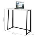 Ver imagem 3 de Mesa para Escritório Retangular Aleus Slim Asy Dobrável MDP 80cm Preto Branco Art Panta