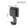 Gancho Cabide Multiuso com Ventosa Preto Fosco Future - 5