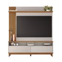 Ver mais imagens de Estante para TV e Home Theater Ripado para TV até 65 Polegadas 162,6CMX183,8cm Pés em Madeira Maciça Detalhe da Nt 1335 Marrom