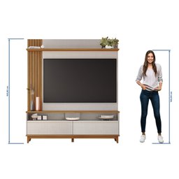 Estante para TV até 65 Polegadas com Detalhe Ripado da Nt 1335 - 10