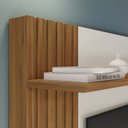 Ver imagem 7 de Estante para TV e Home Theater Ripado para TV até 65 Polegadas 162,6CMX183,8cm Pés em Madeira Maciça Detalhe da Nt 1335 Marrom
