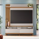 Ver imagem 3 de Estante para TV e Home Theater Ripado para TV até 65 Polegadas 162,6CMX183,8cm Pés em Madeira Maciça Detalhe da Nt 1335 Marrom