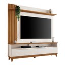 Ver imagem 4 de Estante para TV e Home Theater Ripado para TV até 65 Polegadas 162,6CMX183,8cm Pés em Madeira Maciça Detalhe da Nt 1335 Marrom