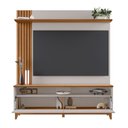 Ver imagem 5 de Estante para TV e Home Theater Ripado para TV até 65 Polegadas 162,6CMX183,8cm Pés em Madeira Maciça Detalhe da Nt 1335 Marrom