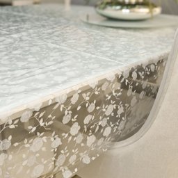 Toalha Pvc Estampada Transparente 5.0x1.4m Protetora Mesa 06 - 4
