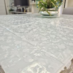 Toalha Pvc Estampada Transparente 5.0x1.4m Protetora Mesa 06 - 3