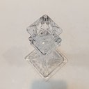 Ver imagem 5 de Castiçal Decorativo de Cristal Transparente 15x8x8cm Porta Vela Mesa Jantar Sala