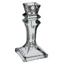 Ver imagem 1 de Castiçal Decorativo de Cristal Transparente 15x8x8cm Porta Vela Mesa Jantar Sala