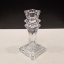 Ver imagem 6 de Castiçal Decorativo de Cristal Transparente 15x8x8cm Porta Vela Mesa Jantar Sala